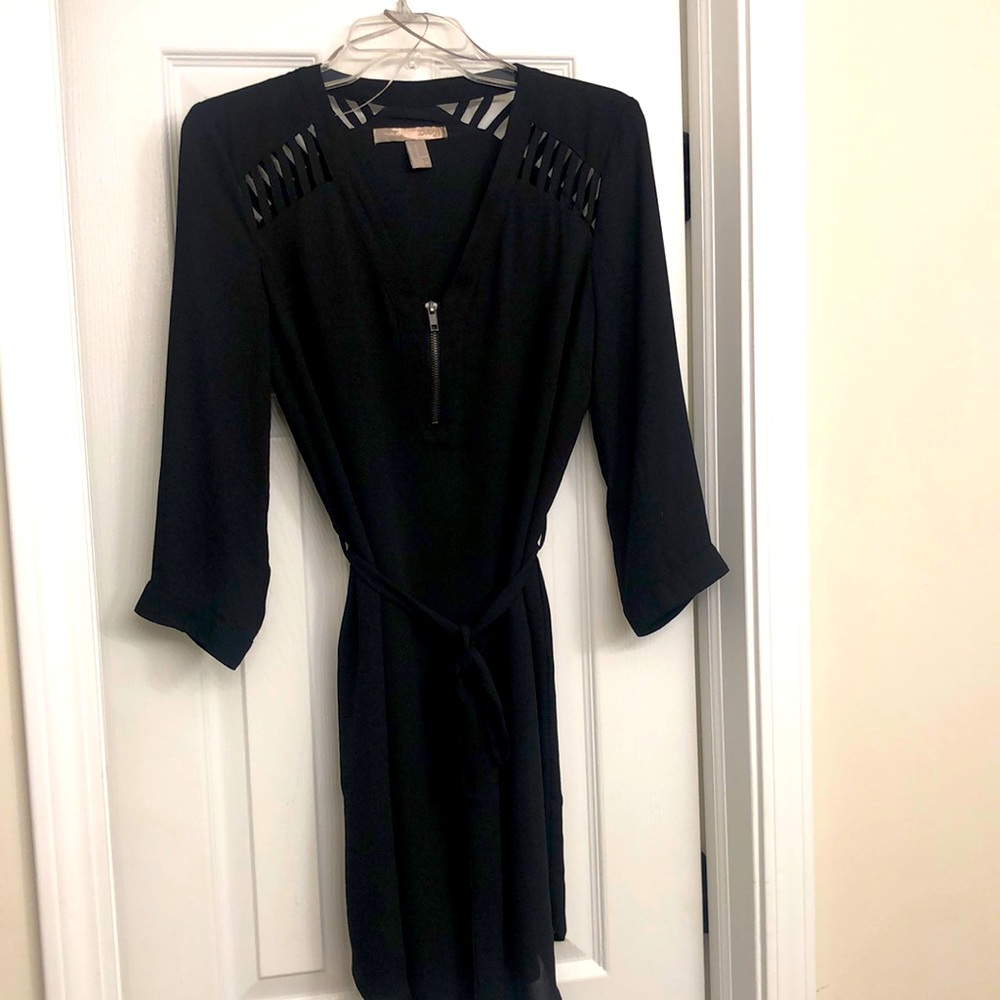 Love 21 XS black mini shirt dress